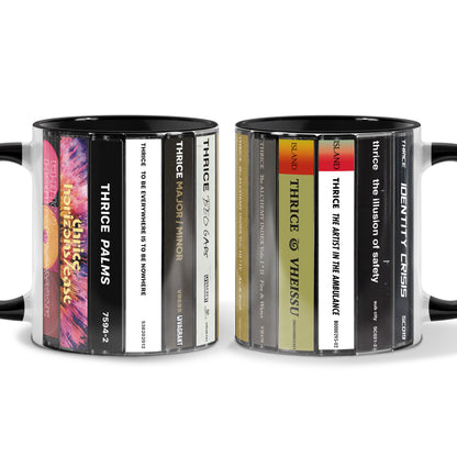 Thrice Albums Cassette Collection Retro Accent Mug