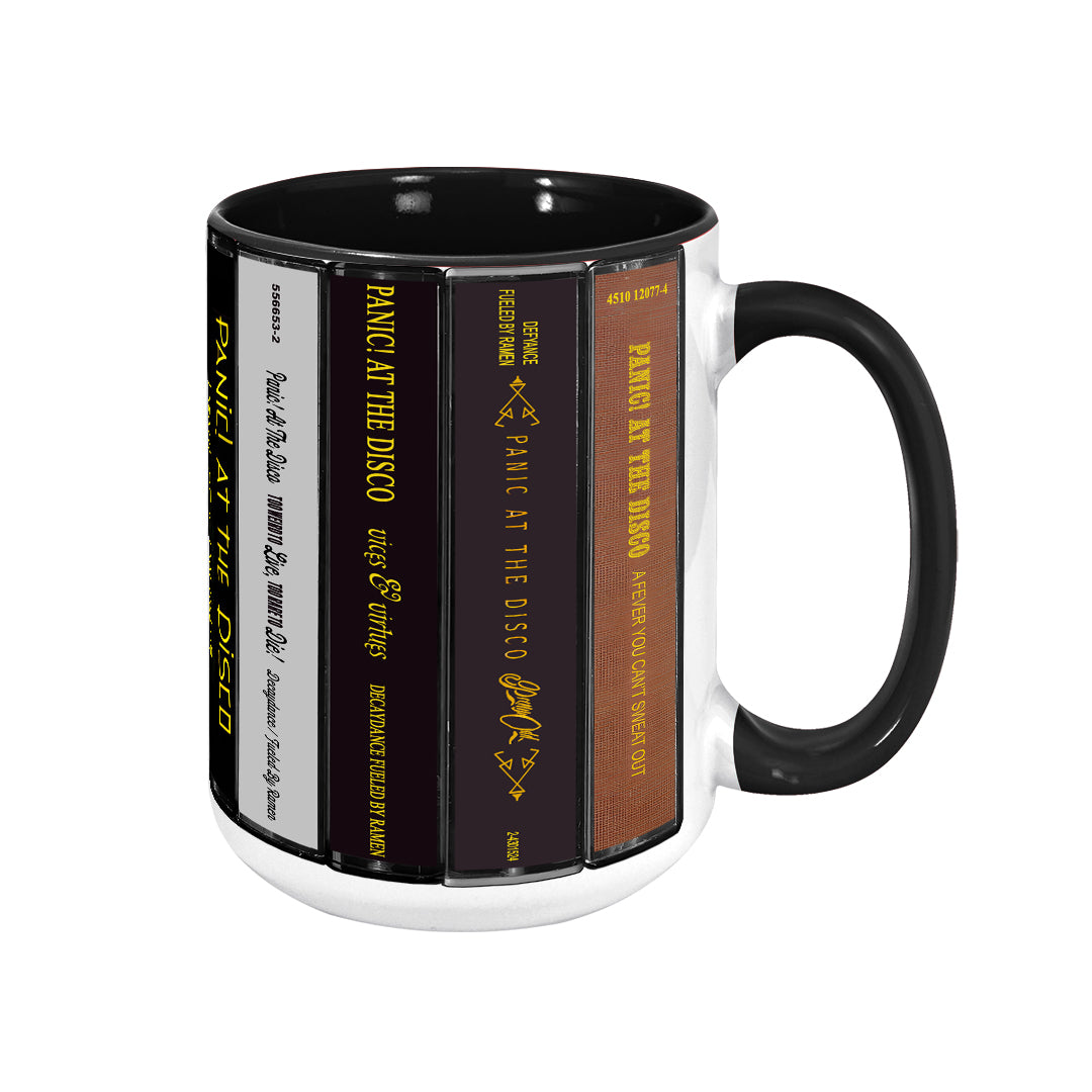 Panic! at the Disco Albums Cassette Collection Retro Accent Mug