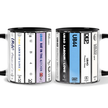 UB40 Albums Cassette Collection Retro Accent Mug