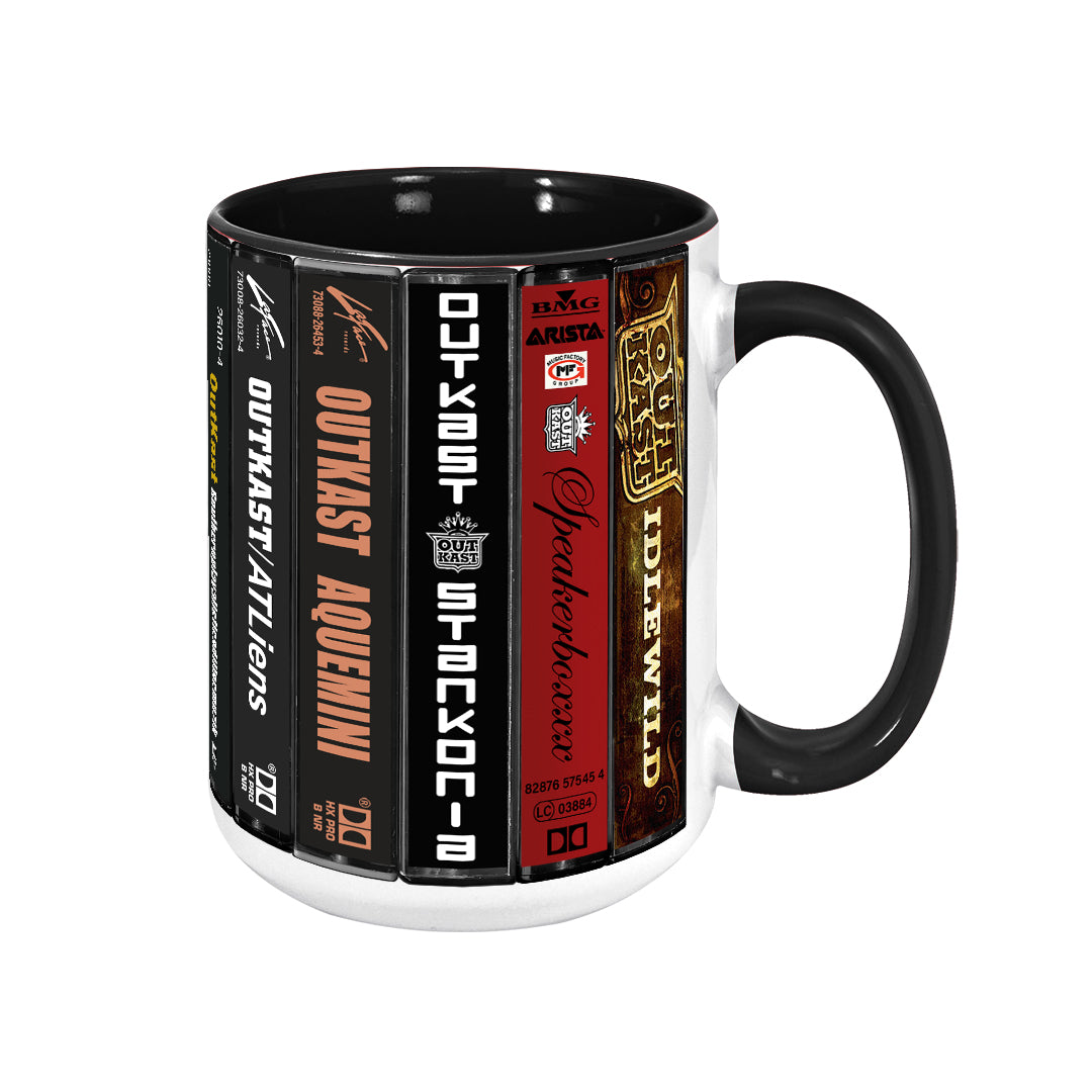 Outkast Albums Cassette Collection Retro Accent Edge-to-Edge Printed Mug