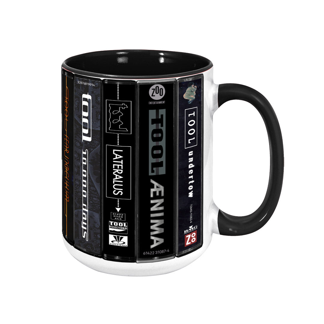 Tool Albums Cassette Collection Retro Accent Edge-to-Edge Printed Mug