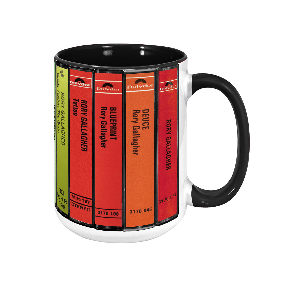 Rory Gallagher Albums Cassette Collection Retro Accent Mug