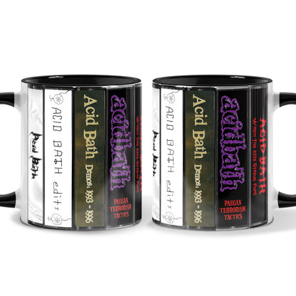 Acid Bath Albums Cassette Collection Retro Accent Mug