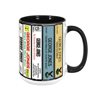 George Jones Albums Cassette Retro Collection Accent Mug