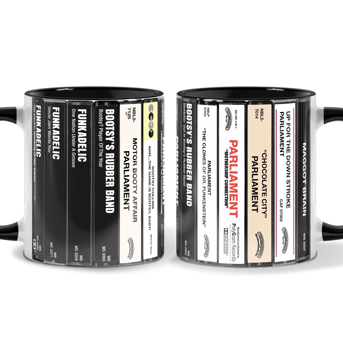 Parliament-Funkadelic Albums Cassette Collection Retro Accent Mug