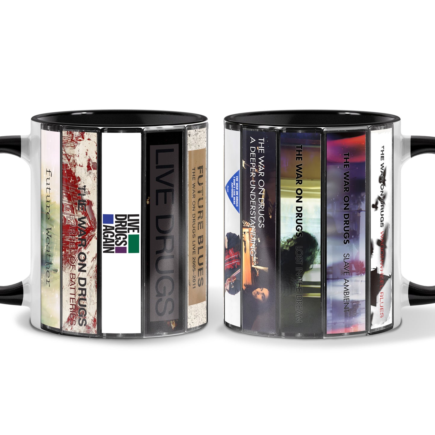The War on Drugs Albums Cassette Collection Retro Accent Mug