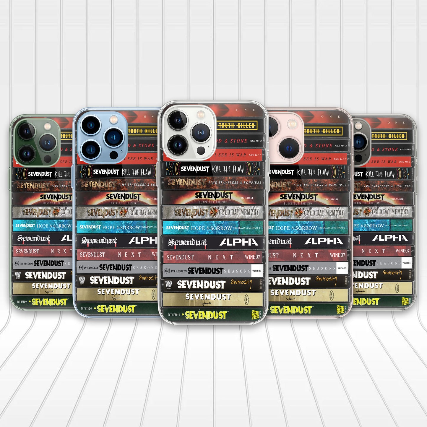 Sevendust Albums Cassette Collection Retro Phone Case