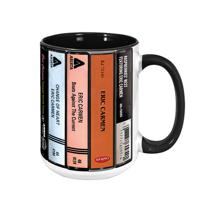 Eric Carmen Albums Cassette Collection Retro Accent Edge-to-Edge Printed Mug