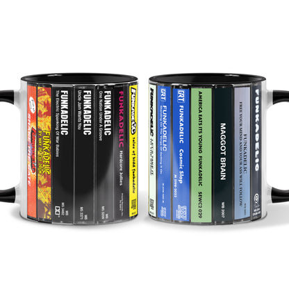 Funkadelic Albums Cassette Collection Retro Accent Mug