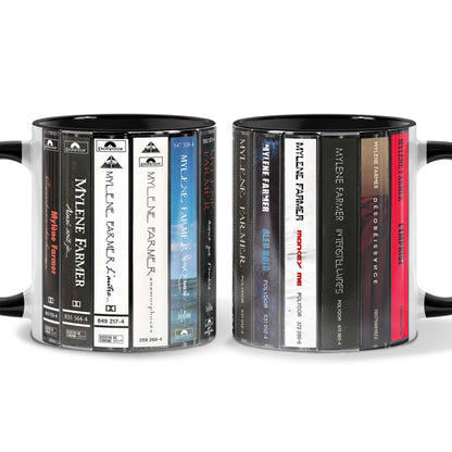 Mylene Farmer Albums Cassette Collection Retro Accent Mug