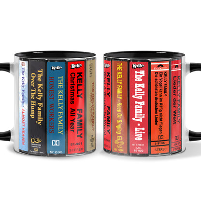 The Kelly Family Albums Cassette Collection Retro Accent Mug