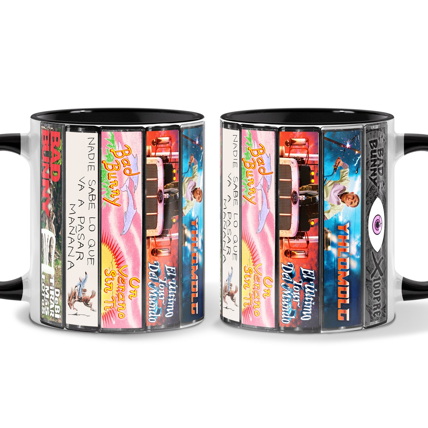 Bad Bunny Albums Cassette Collection Retro Accent Mug