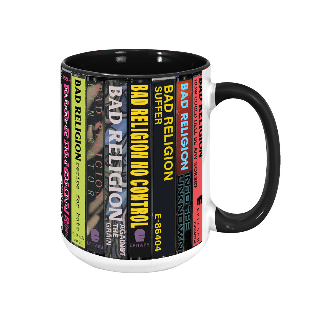 Bad Religion Albums Cassette Collection Retro Accent Edge-to-Edge Printed Mug