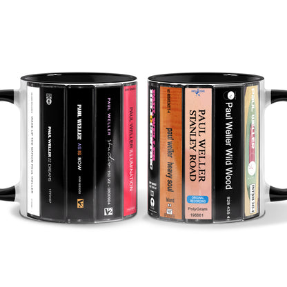 Paul Weller Albums Cassette Collection Retro Accent Mug