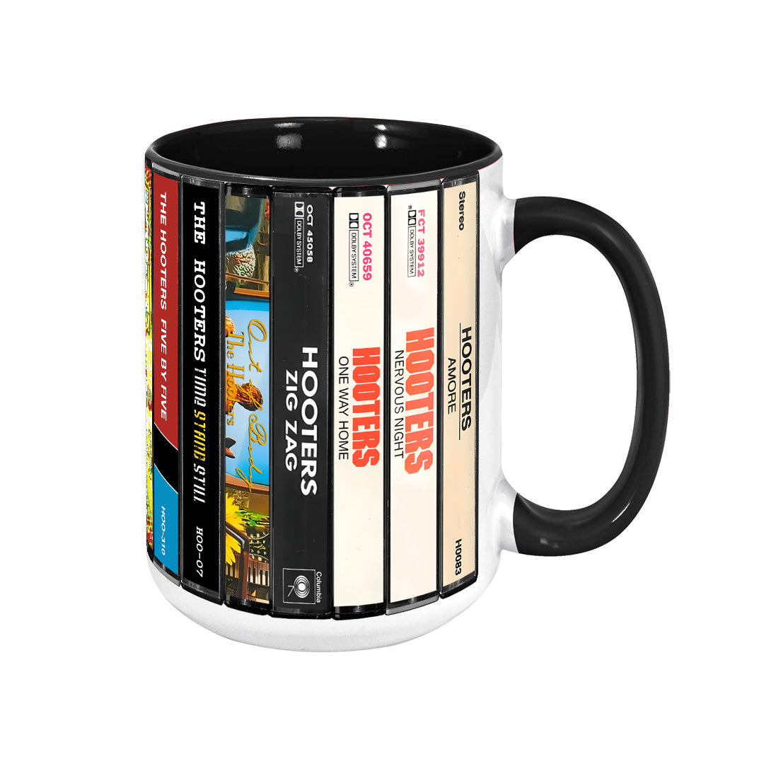 The Hooters Albums Cassette Collection Retro Accent Mug