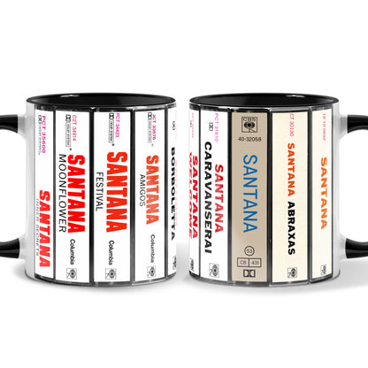 Santana Albums Cassette Collection Retro Accent Mug