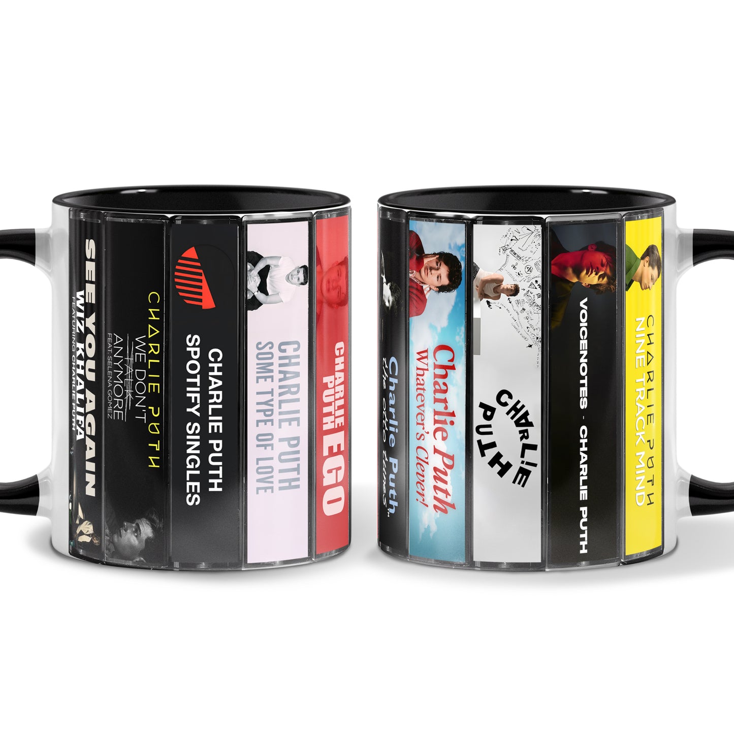 Charlie Puth Albums Cassette Collection Retro Accent Mug