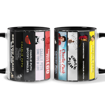 Charlie Puth Albums Cassette Collection Retro Accent Mug