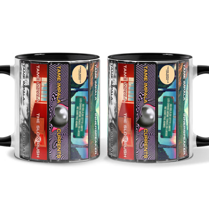 Tame Impala Albums Cassette Collection Retro Accent Mug