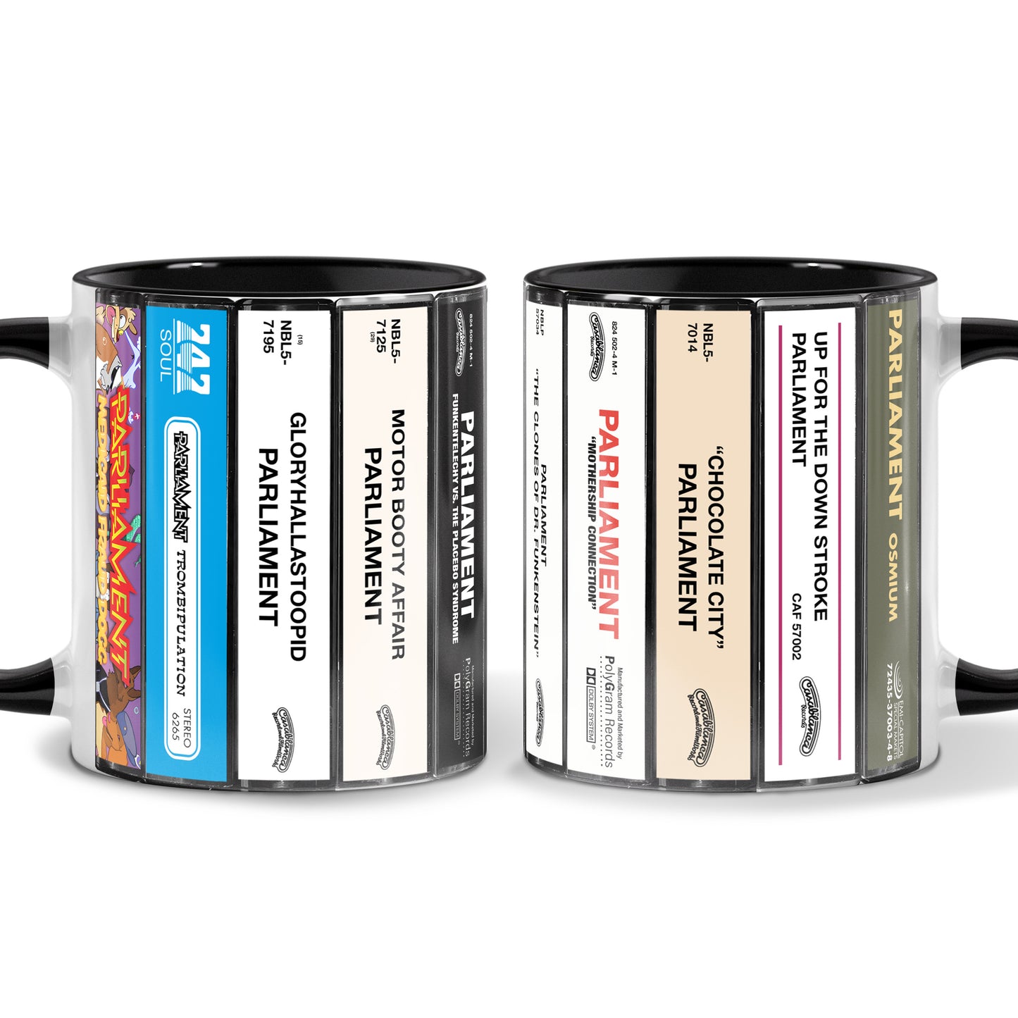 Parliament Albums Cassette Collection Retro Accent Mug