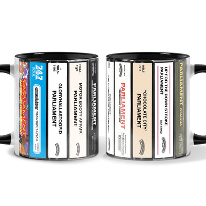 Parliament Albums Cassette Collection Retro Accent Mug