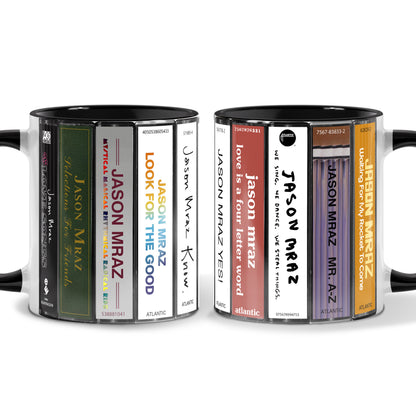 Jason Mraz Albums Cassette Collection Retro Accent Mug