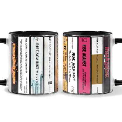 Rise Against Albums Cassette Collection Retro Accent Mug