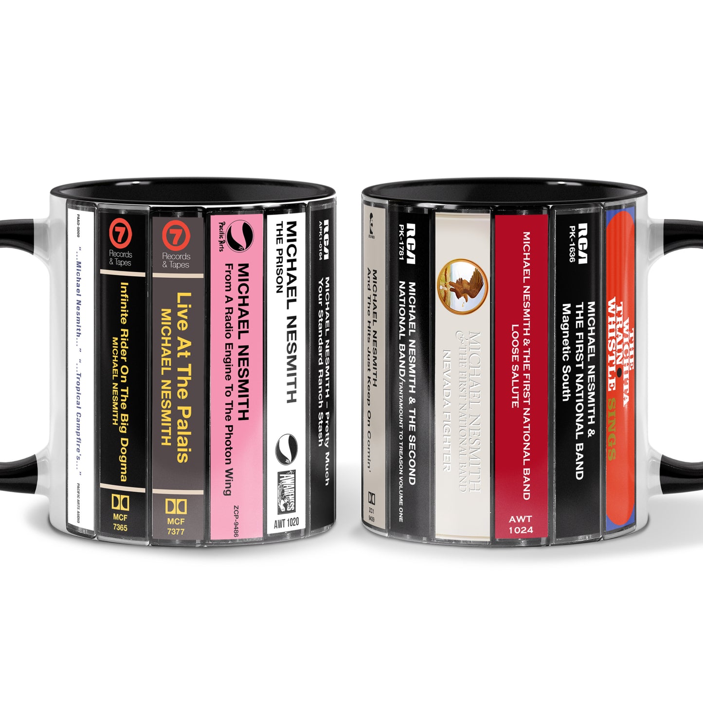 Michael Nesmith Albums Cassette Collection Retro Accent Mug