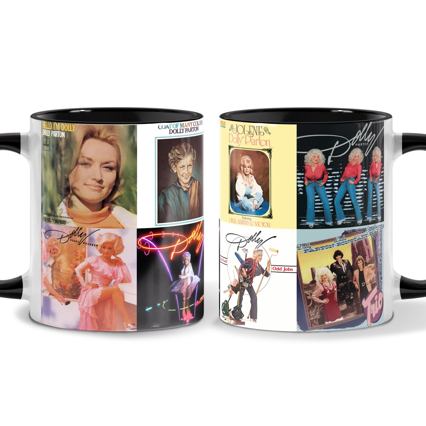 Dolly Parton Albums Cover Retro Collection Accent Mug