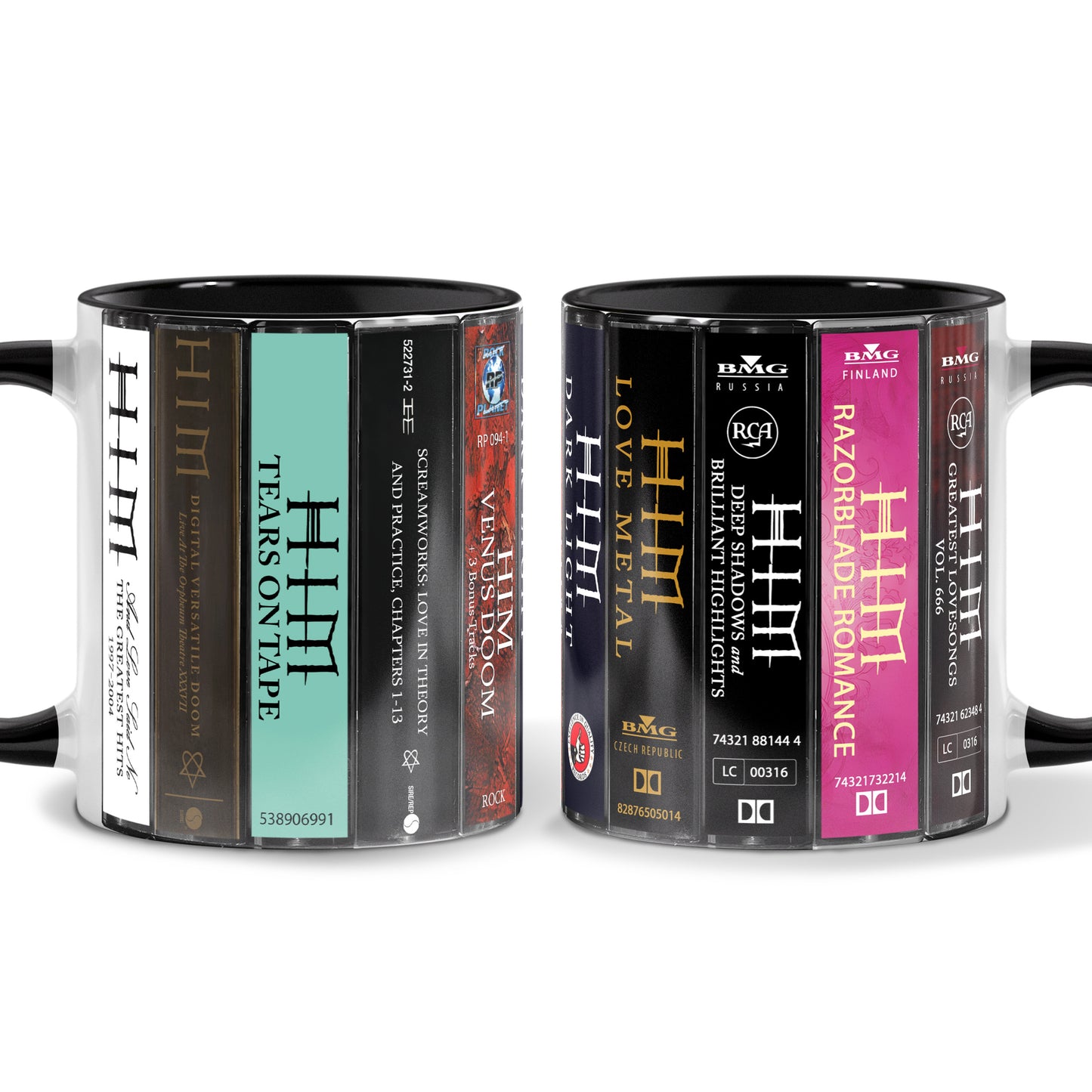 HIM Albums Cassette Collection Retro Accent Mug