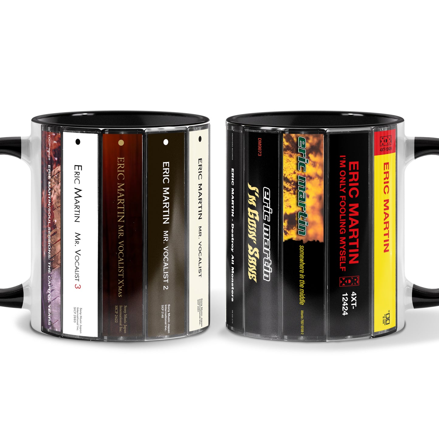 Eric Martin Albums Cassette Collection Retro Accent Mug