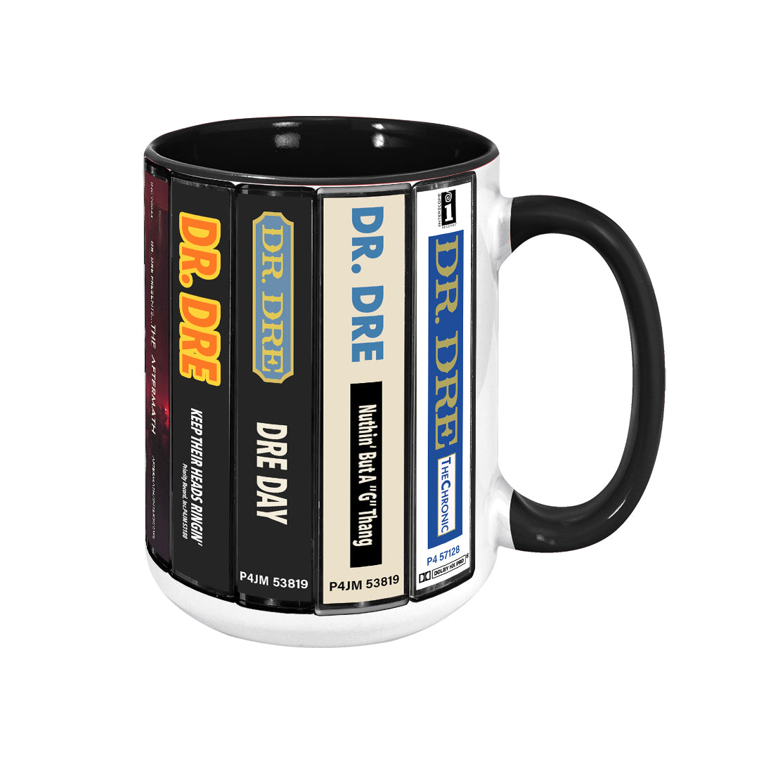 Dr. Dre Albums Cassette Collection Retro Accent Edge-to-Edge Printed Mug