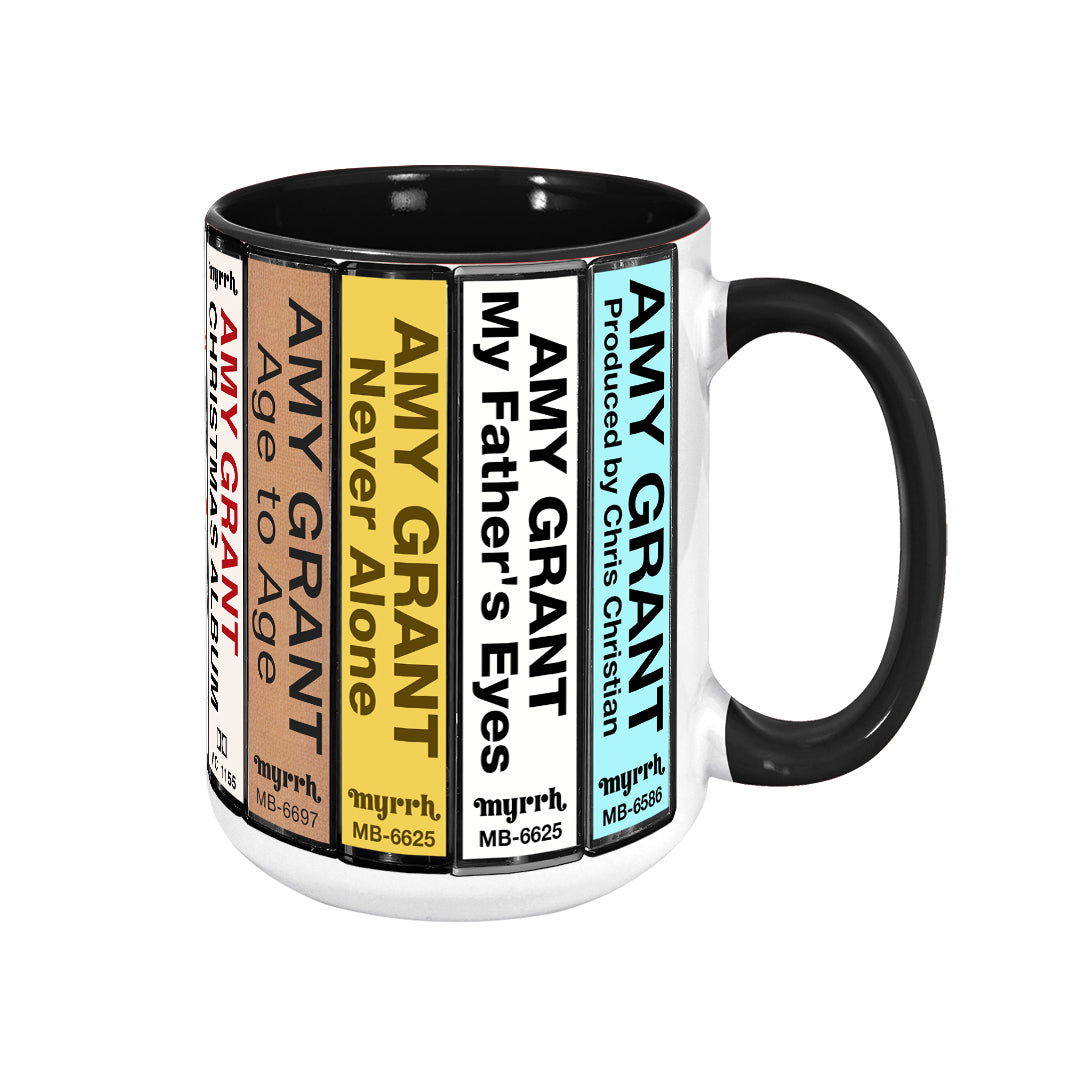 Amy Grant Albums Cassette Collection Retro Accent Mug