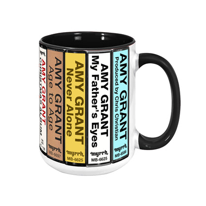Amy Grant Albums Cassette Collection Retro Accent Mug