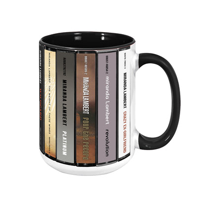 Miranda Lambert Albums Cassette Collection Retro Accent Edge-to-Edge Printed Mug