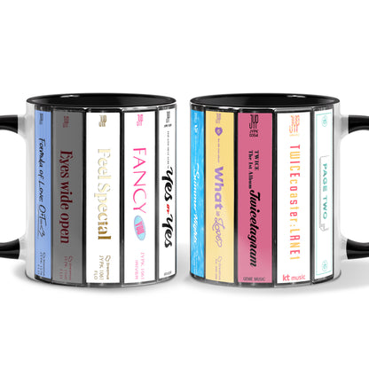 Twice Albums Cassette Collection Retro Accent Mug