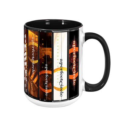 A Perfect Circle Albums Cassette Collection Retro Accent Mug