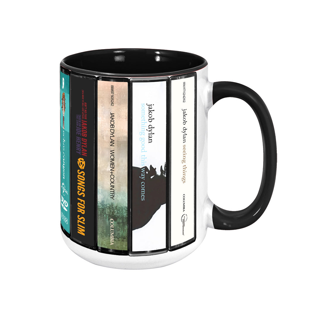 Jacob Dylan Albums Cassette Collection Retro Accent Mug