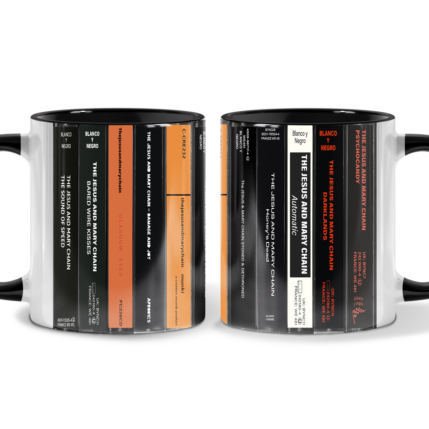 The Jesus and Mary Chain Albums Cassette Collection Retro Accent Mug