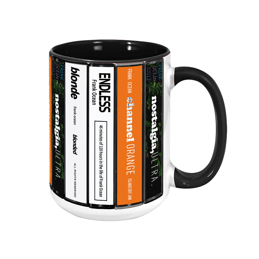 Frank Ocean Albums Cassette Collection Retro Accent Mug