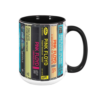 Pink Floyd Albums Cassette Retro Collection Accent Mug