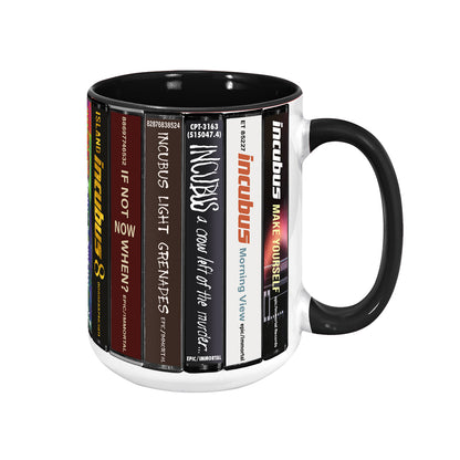 Incubus Albums Cassette Collection Retro Accent Mug