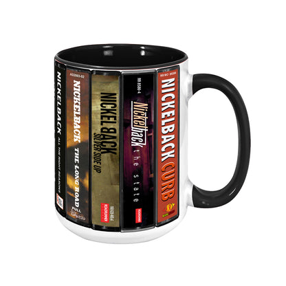 Nickleback Albums Cassette Collection Retro Accent Mug