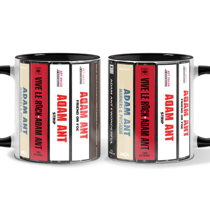 Adam Ant Albums Cassette Collection Retro Accent Mug