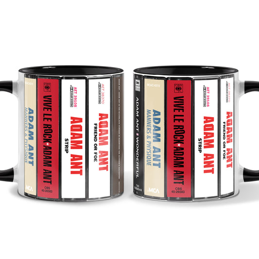 Adam Ant Albums Cassette Collection Retro Accent Mug