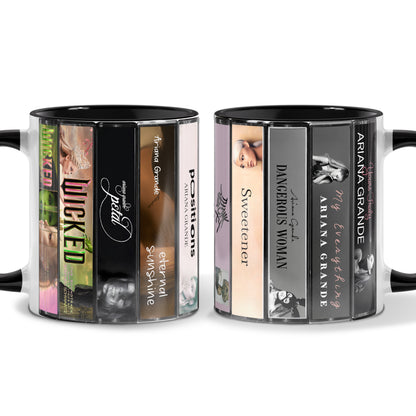 Ariana Grande Albums Covers Collection Retro Accent Mug