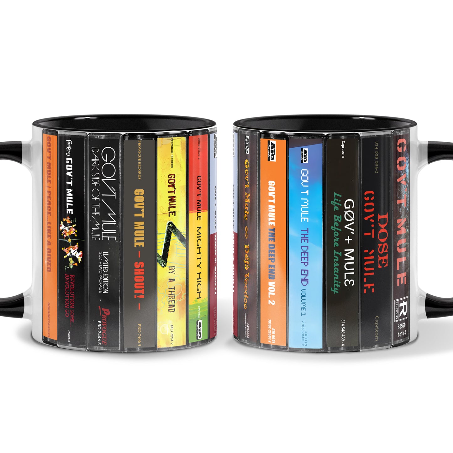 Gov't Mule Albums Cassette Collection Retro Accent Mug