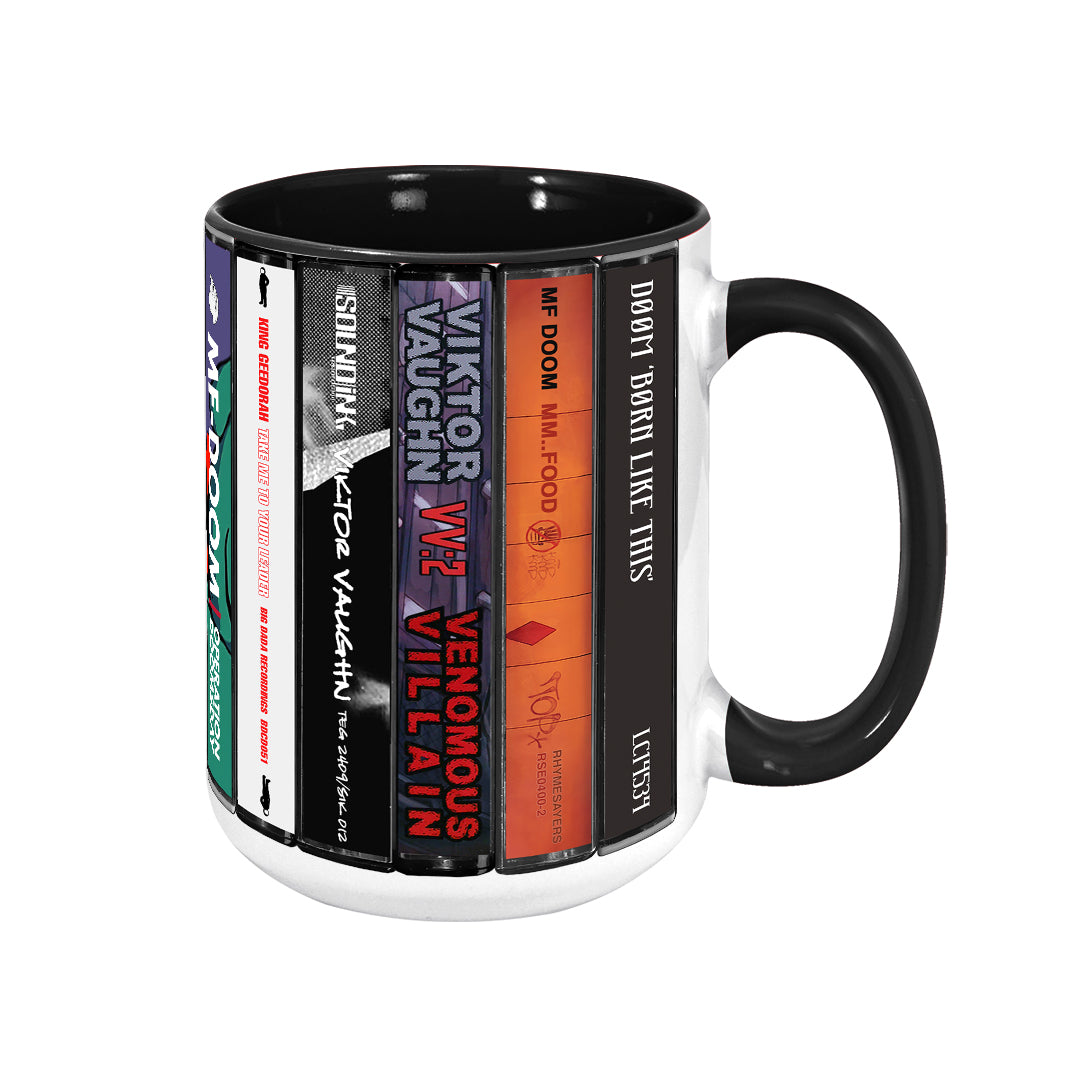 MF DOOM Albums Cassette Collection Retro Accent Mug