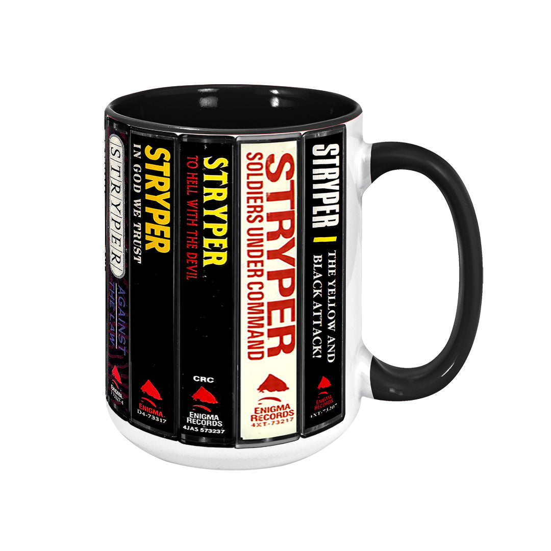 Stryper Albums Cassette Collection Retro Accent Mug