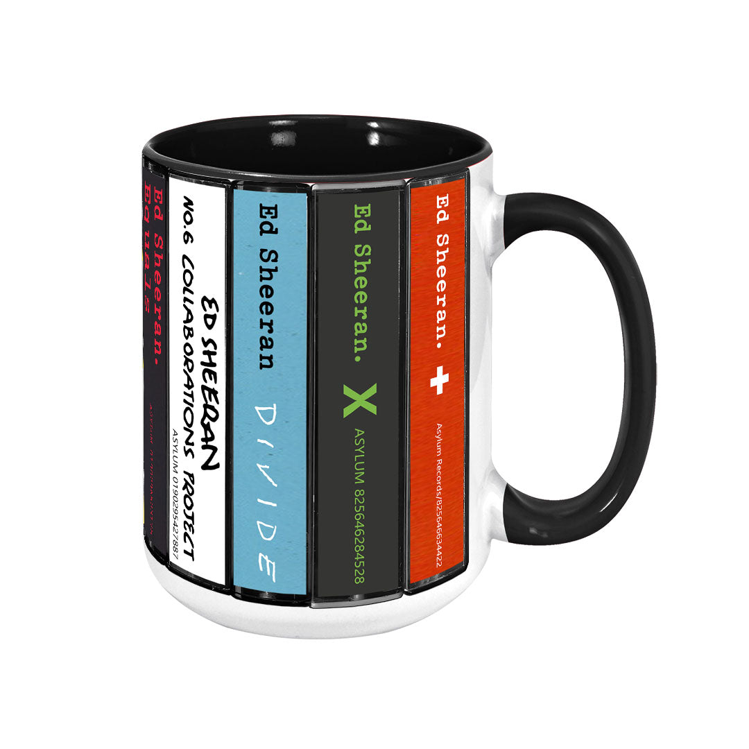 Ed Sheeran Albums Cassette Collection Retro Accent Mug
